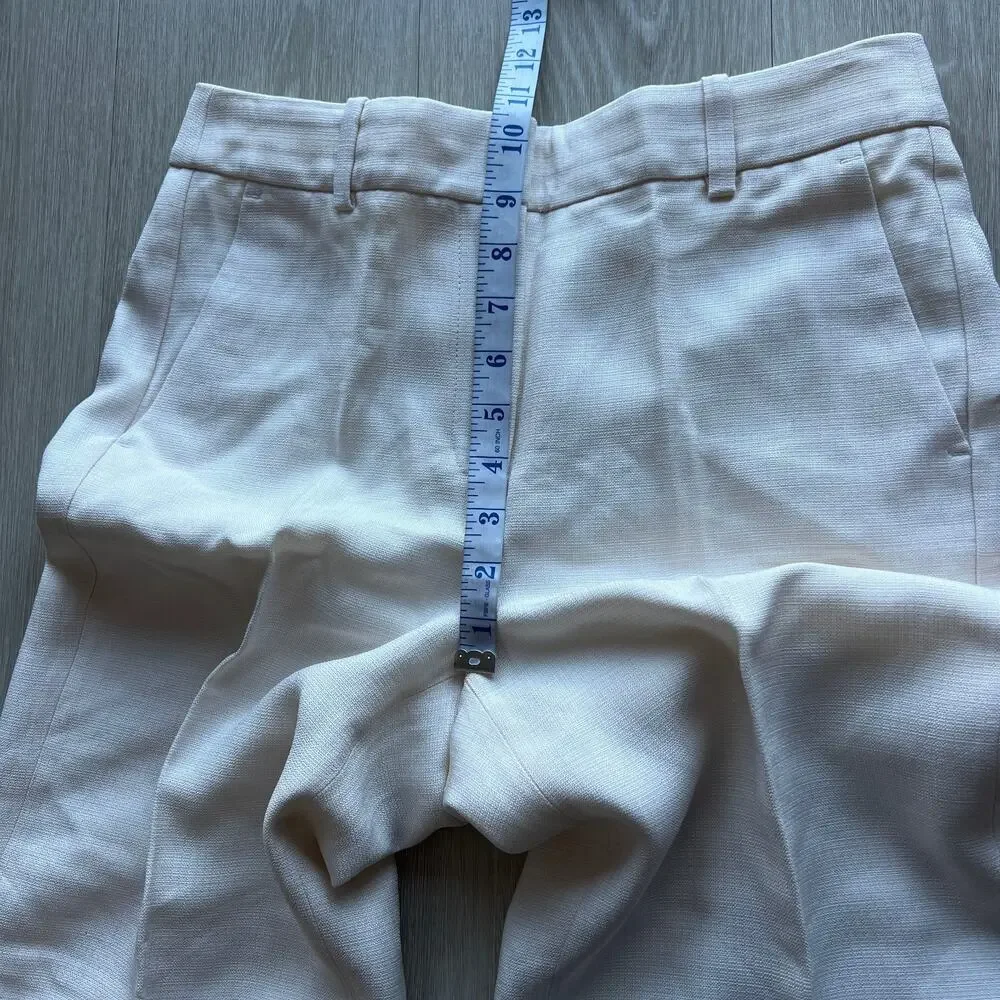J Crew Cuffed Wide Leg Trouser In Luster Canvas Pants Womens 6